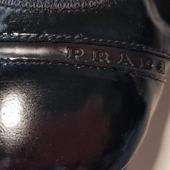 Prada black scrunch patent leather ballerinas’ flats - Picture 4 of 11